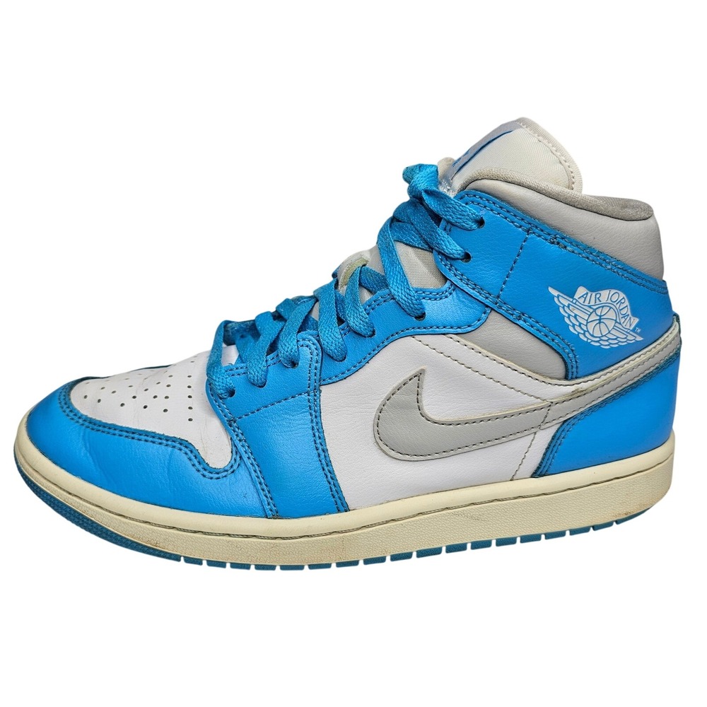 Jordan Air Jordan 1 Mid Women Size 9.5 Blue White Sneakers BQ6472-400 Basketball - Picture 4 of 14
